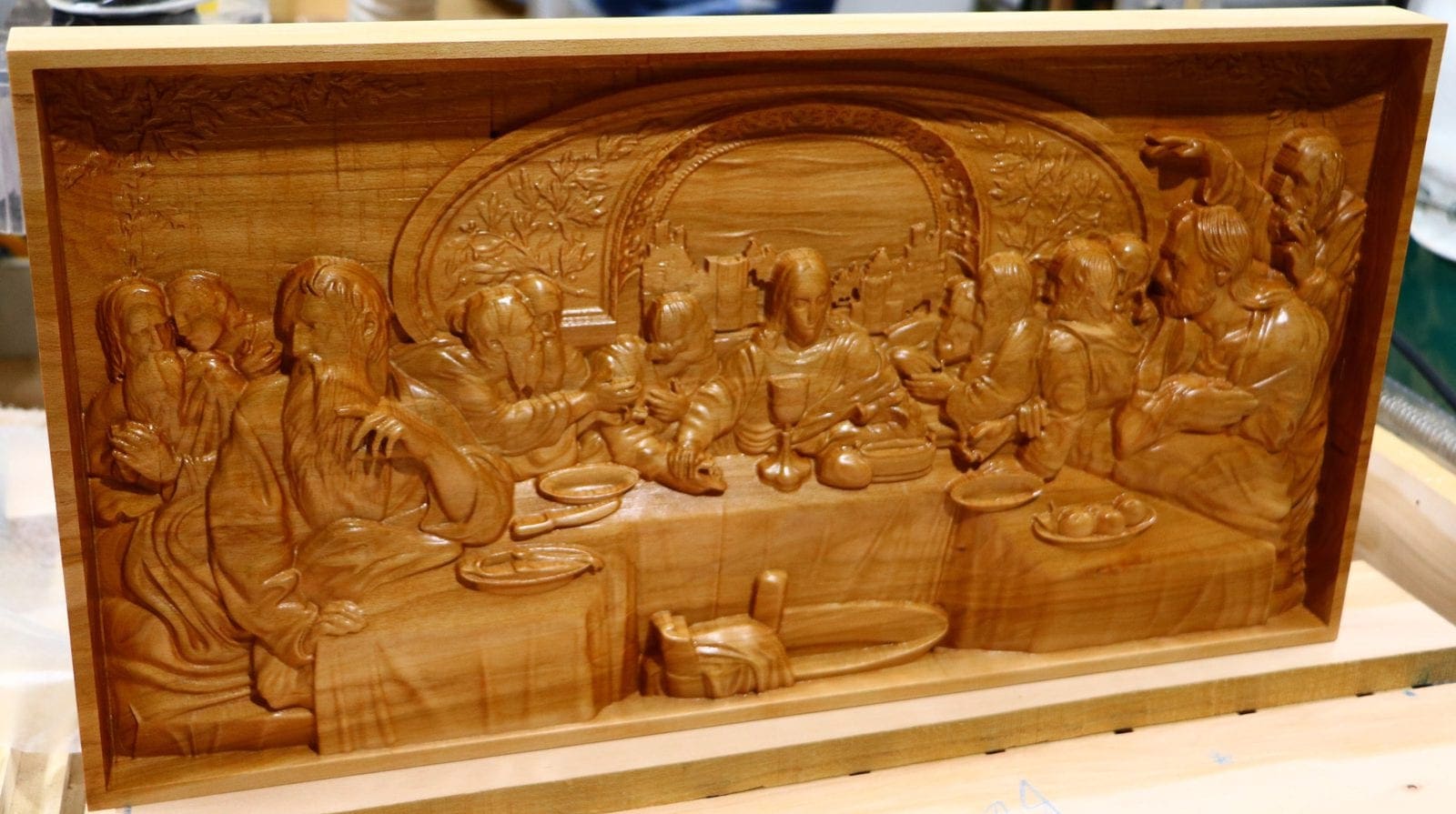 Last Supper 3D Relief Wood Carving TavenWood